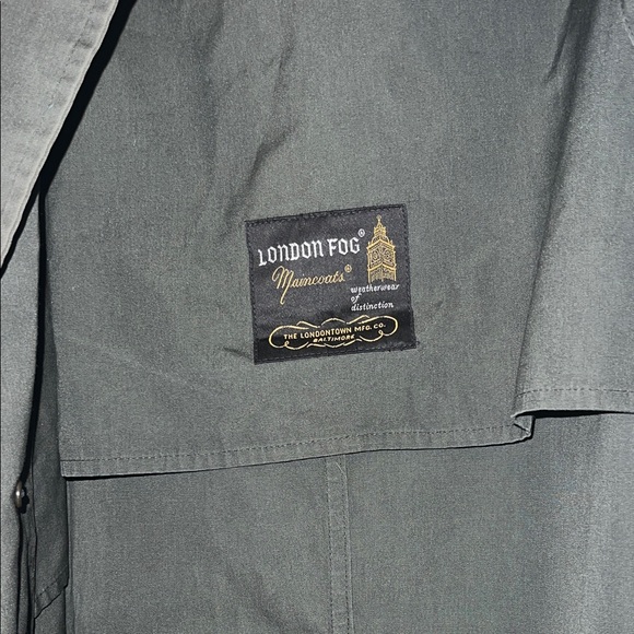London Fog Men's Dark Green Trench Coat - Picture 3 of 9